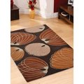 Glitzy Rugs 5 x 8 ft. Hand Tufted Wool Floral Rectangle Area RugBrown UBSK00668T0004A9